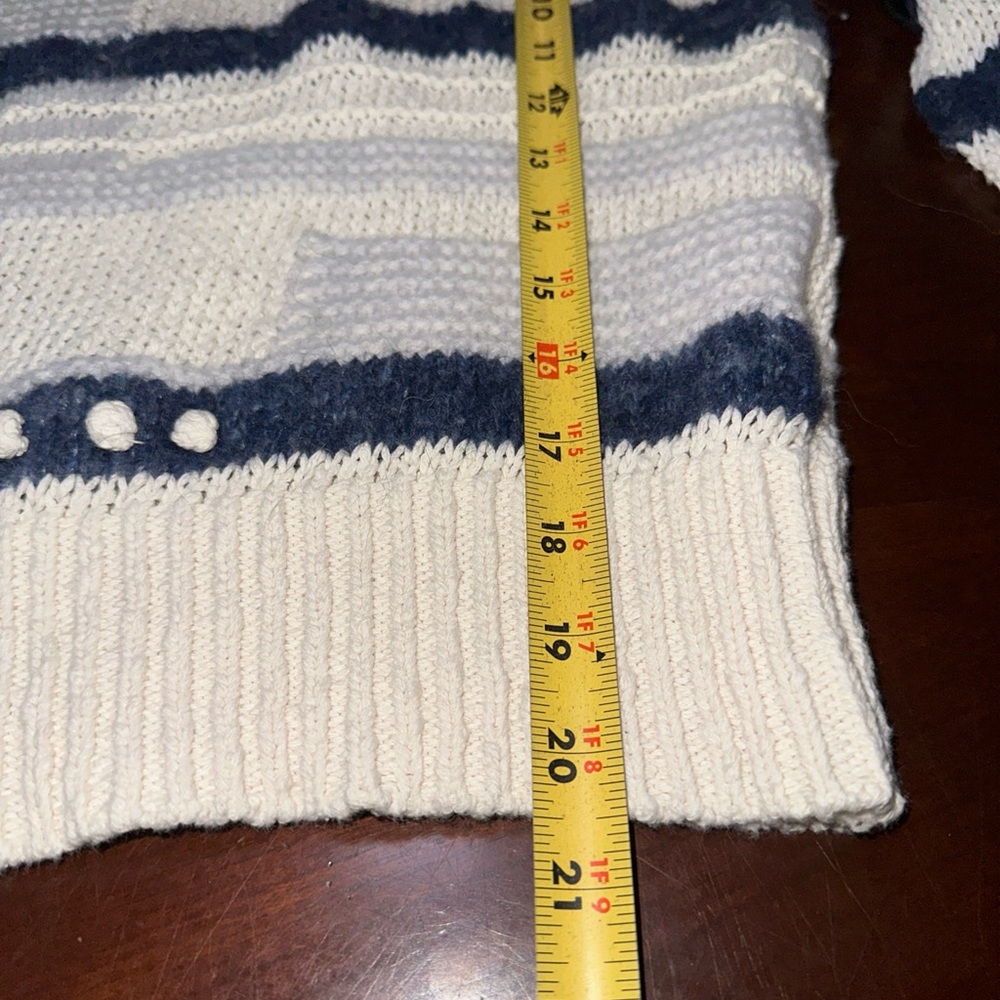 MADEWELL Sweater Women XS Striped Pullover Grandover Bobble Wool Alpaca - Picture 11 of 11
